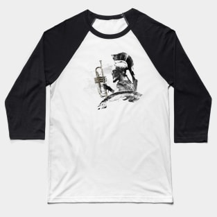 Trumpet Warrior Baseball T-Shirt